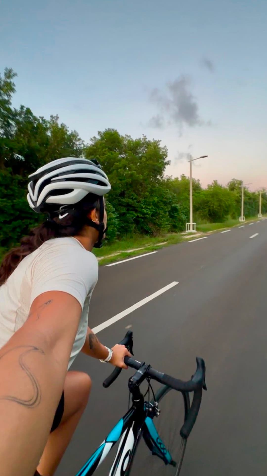 Roma cycling in the morning
